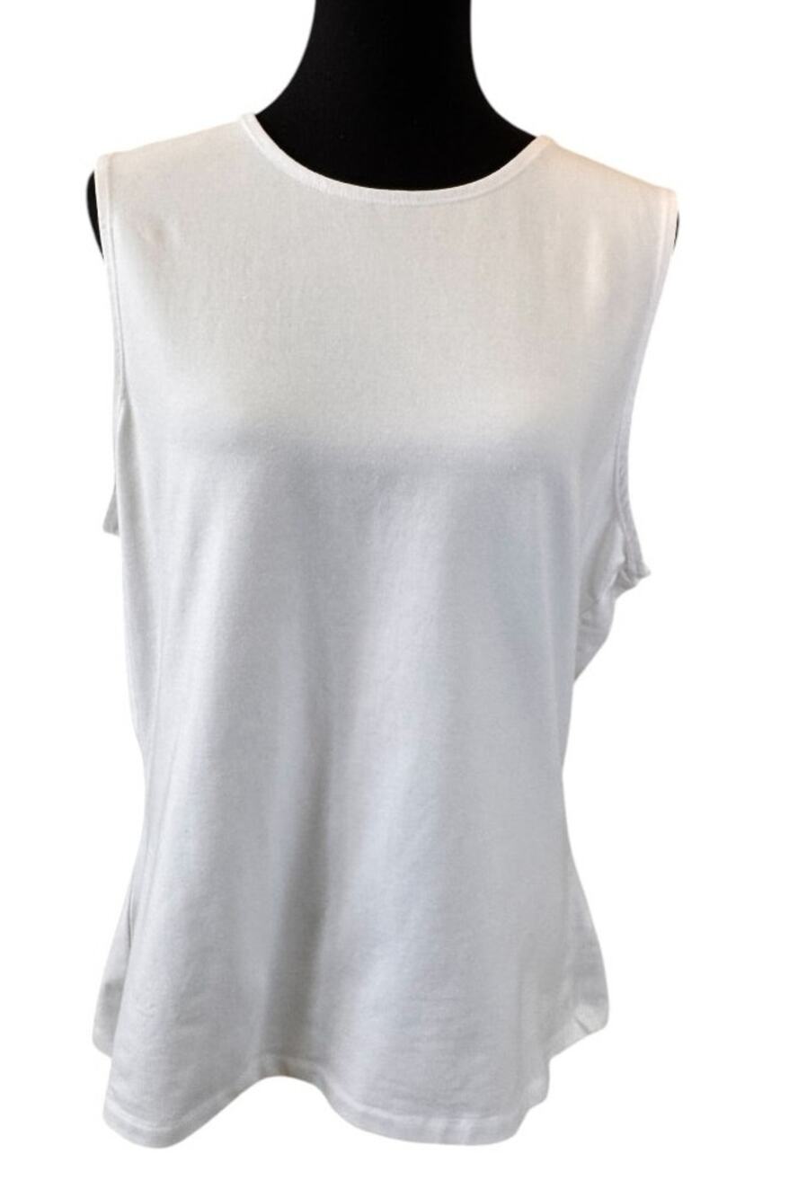 NWT HALOGEN Bright White Sleeveless Pullover Tank Top Size XL